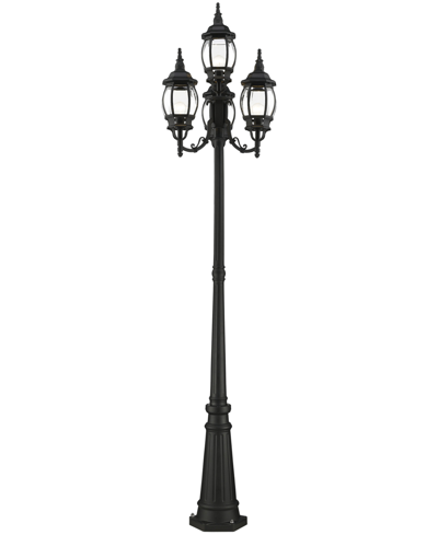 Livex Frontenac 4 Light Outdoor Post Light In Textured Black