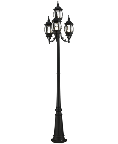 Livex Frontenac 4 Light Outdoor Post Light In Textured Black