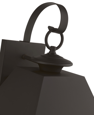 Livex Wentworth 2 Light Outdoor Medium Wall Lantern In Bronze With Antique Brass