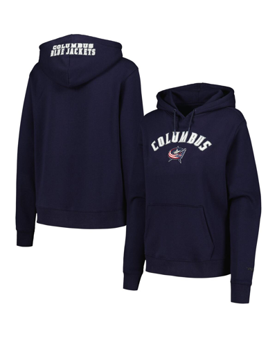 Pro Standard Navy Columbus Blue Jackets Classic Chenille Pullover Hoodie In Navy
