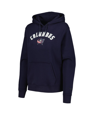 Pro Standard Navy Columbus Blue Jackets Classic Chenille Pullover Hoodie In Navy