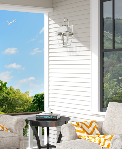 Livex Wentworth 2 Light Outdoor Medium Wall Lantern In Brushed Nickel