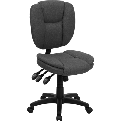 Shop Flash Furniture Mid-back Gray Fabric Multifunction Ergonomic Swivel Task Chair