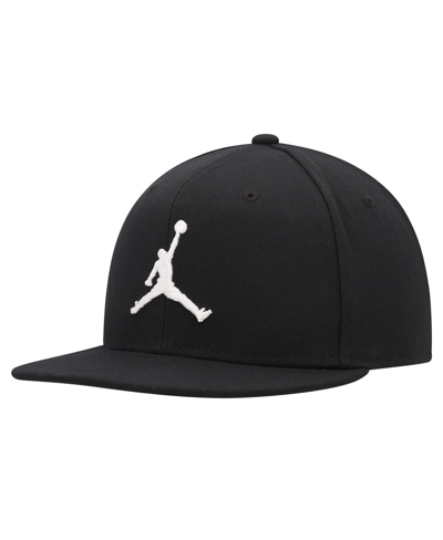 Shop Jordan Men's  Black Pro Jumpman Snapback Hat