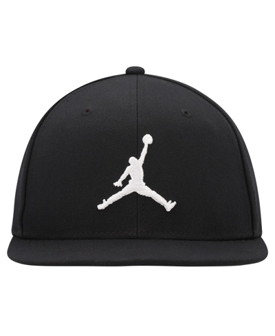 Shop Jordan Men's  Black Pro Jumpman Snapback Hat