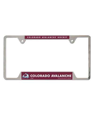 Wincraft Colorado Avalanche Chrome Plated Metal License Plate Frame In Silver