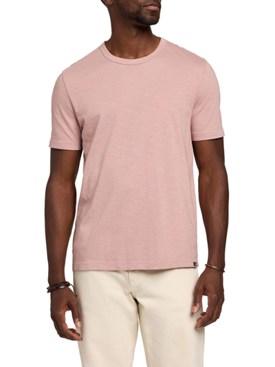 Shop Faherty Men's Cotton Crewneck T-shirt In Spring Quartz