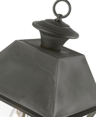 Livex Wentworth 3 Light Outdoor Large Post Top Lantern In Charcoal