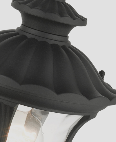 Livex Oxford 1 Light Outdoor Pendant Lantern In Textured Black
