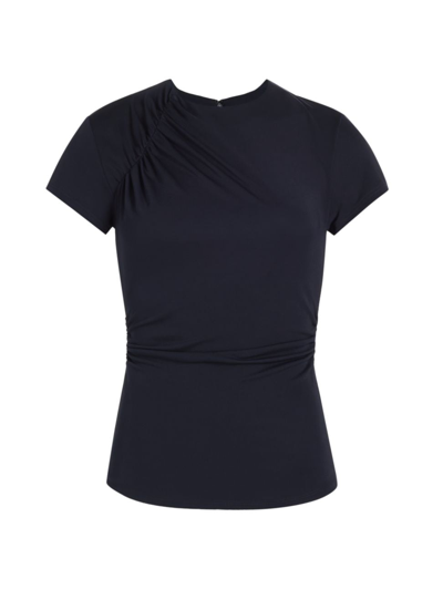 Shop Cinq À Sept Women's Kylen Ruched Jersey T-shirt In Navy