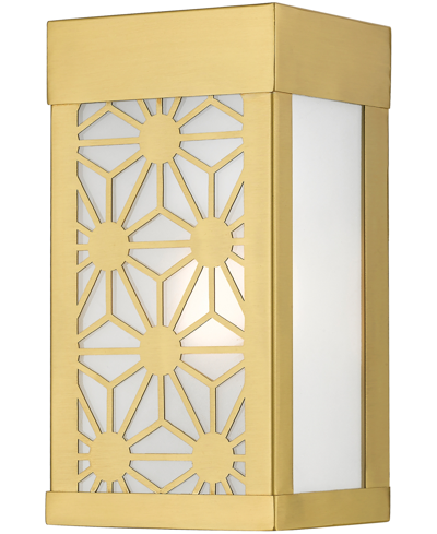 Shop Livex Berkeley 1 Light Outdoor Ada Small Sconce In Satin Gold