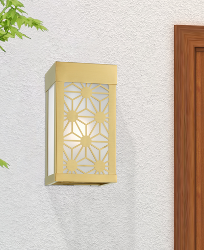 Shop Livex Berkeley 1 Light Outdoor Ada Small Sconce In Satin Gold