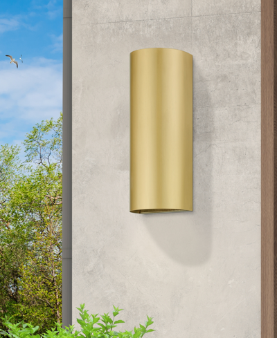 Livex Bond 1 Light Outdoor And Indoor Ada Large Sconce In Satin Gold