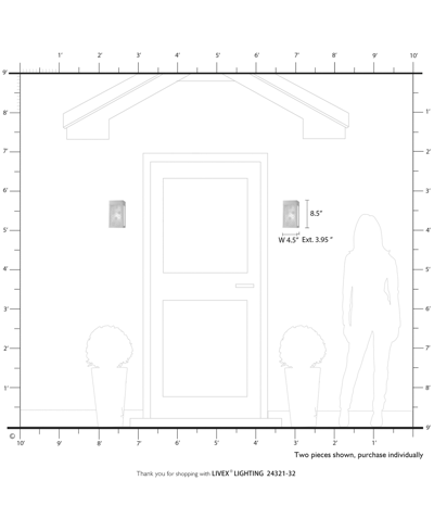 Livex Berkeley 1 Light Outdoor Ada Small Sconce In Satin Gold