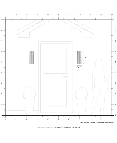 Livex Bond 1 Light Outdoor And Indoor Ada Large Sconce In Satin Gold