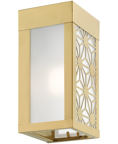 Shop Livex Berkeley 1 Light Outdoor Ada Small Sconce In Satin Gold