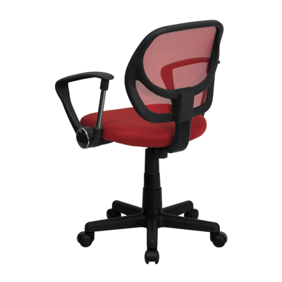 Shop Flash Furniture Mid-back Red Mesh Swivel Task Chair With Arms