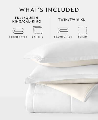 Ienjoy Home All Season Lightweight Down Alternative Reversible 3-pc. Comforter Set, Full/queen In Black,fog
