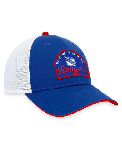 Fanatics Branded Blue/white New York Rangers Fundamental Adjustable Hat In Blue,white