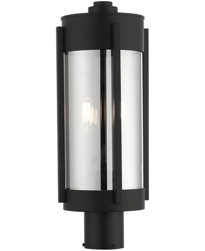 Shop Livex Sheridan 2 Light Outdoor Post Top Lantern In Black