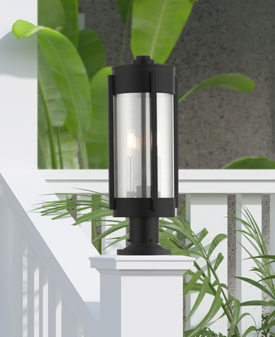 Shop Livex Sheridan 2 Light Outdoor Post Top Lantern In Black