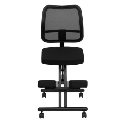 Shop Flash Furniture Mobile Ergonomic Kneeling Chair With Black Mesh Back