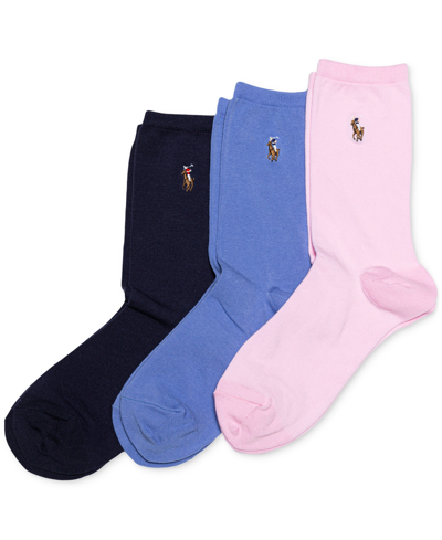 Shop Polo Ralph Lauren Women's 3-pk. Solid Slack Socks In Light Pink