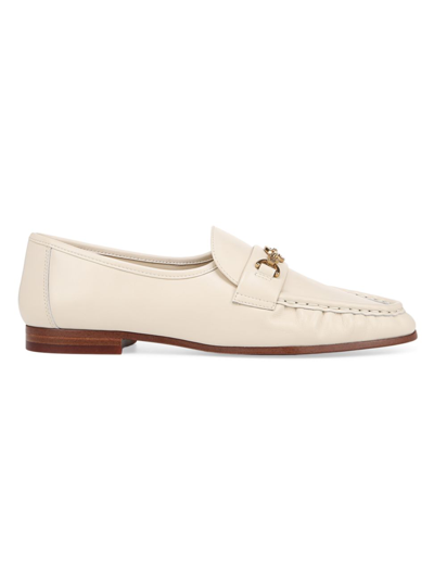 Shop Sam Edelman Women's Lucca Leather Loafers In Modern Ivory