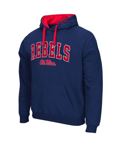 Colosseum Men's  Navy Ole Miss Rebels Big And Tall Arch And Logo 2.0 Pullover Hoodie In Navy