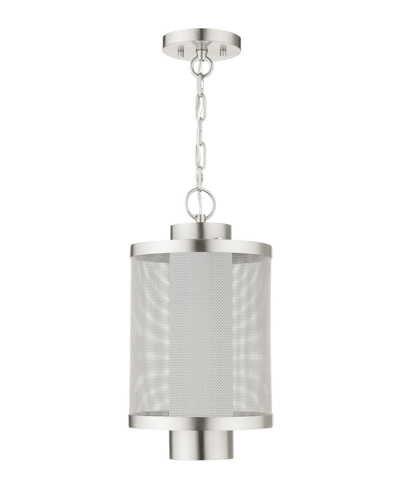 Livex Nottingham 1 Light Pendant In Brushed Nickel