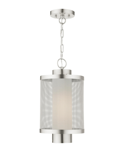 Livex Nottingham 1 Light Pendant In Brushed Nickel