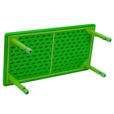 Shop Flash Furniture 24''w X 48''l Rectangular Green Plastic Height Adjustable Activity Table