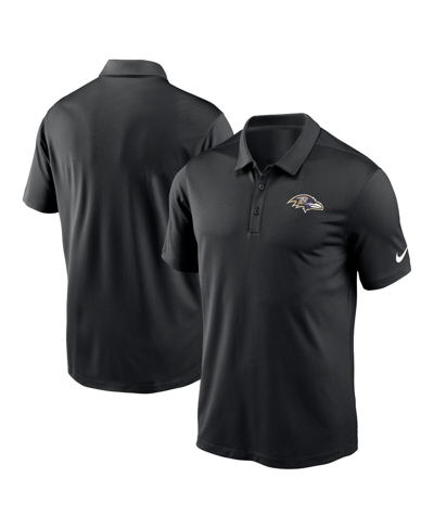 Shop Nike Men's  Black Baltimore Ravens Franchise Team Logo Performance Polo Shirt