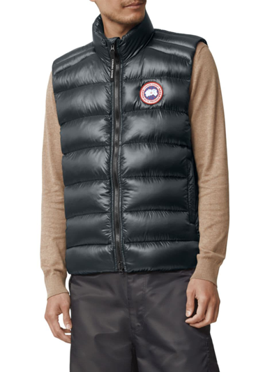 Shop Canada Goose Men's Crofton Down Puffer Vest In Carbon