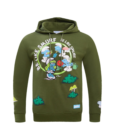 Shop Freeze Max Men's And Women's  Green The Smurfs Be Like A Smurf Pullover Hoodie