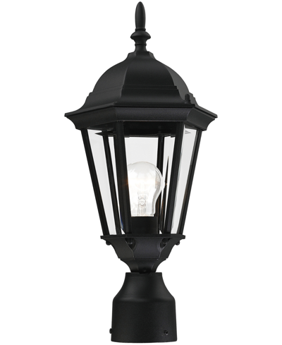 Livex Hamilton 1 Light Outdoor Post Top Lantern In Textured Black