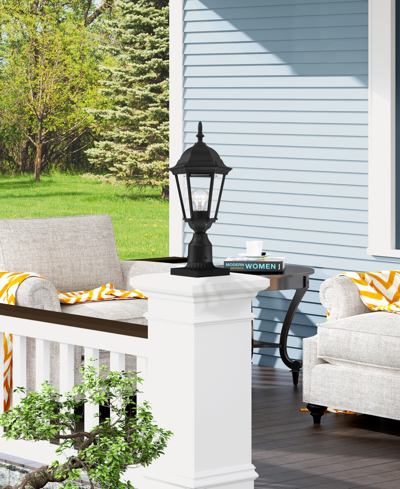 Livex Hamilton 1 Light Outdoor Post Top Lantern In Textured Black