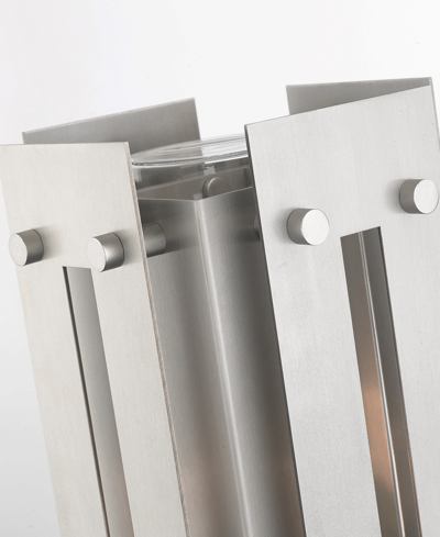 Livex Utrecht 1 Light Outdoor Post Top Lantern In Brushed Nickel