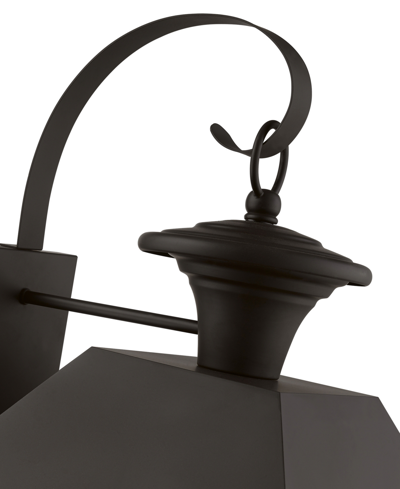 Livex Wentworth 4 Light Outdoor Extra Large Wall Lantern In Bronze With Antique Brass