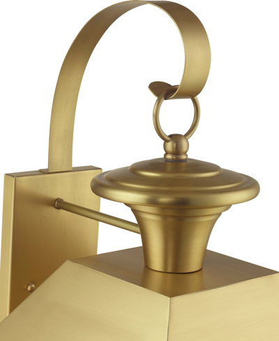 Shop Livex Wentworth 4 Light Outdoor Extra Large Wall Lantern In Natural Brass