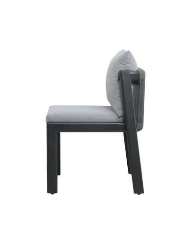 Tov Furniture 1 Pc. Olefin Outdoor Dining Chair In Black