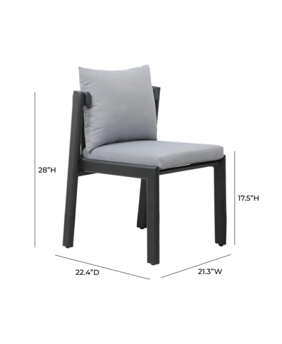 Tov Furniture 1 Pc. Olefin Outdoor Dining Chair In Black