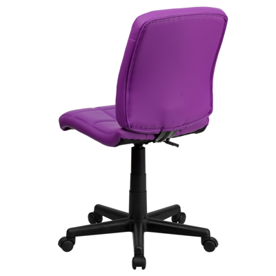 Shop Flash Furniture Mid-back Purple Quilted Vinyl Swivel Task Chair
