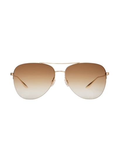 Shop Barton Perreira Women's 62mm Aviator Sunglasses In Gold
