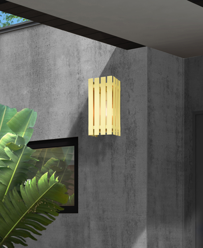Livex Greenwick 1 Light Outdoor Wall Lantern In Satin Brass