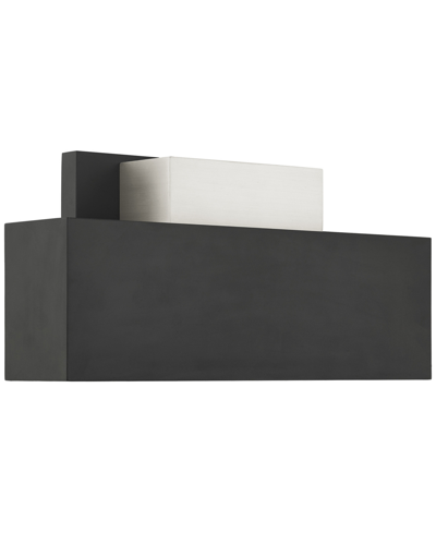 Shop Livex Lynx 2 Light Outdoor Ada Wall Sconce In Black With Brushed