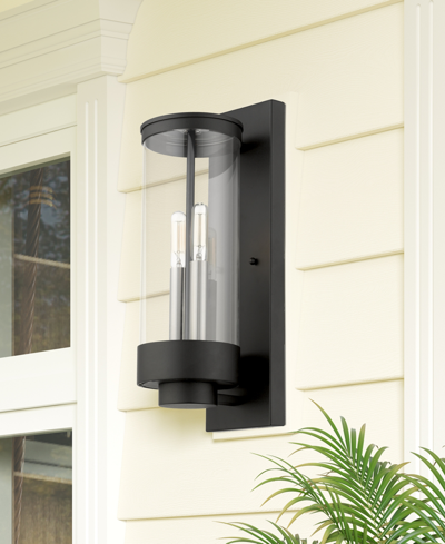 Livex Hillcrest 2 Light Outdoor Wall Lantern In Textured Black