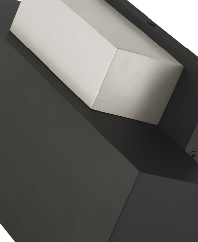 Livex Lynx 2 Light Outdoor Ada Wall Sconce In Black With Brushed