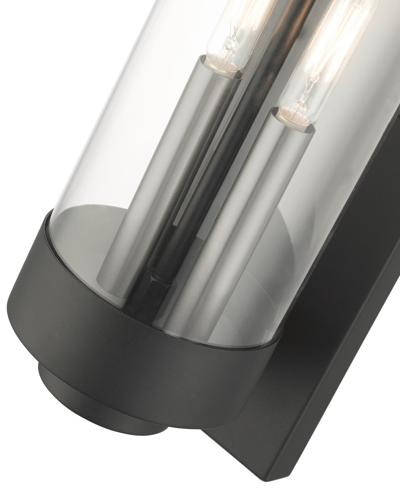 Livex Hillcrest 2 Light Outdoor Wall Lantern In Textured Black