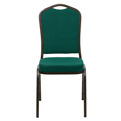 Shop Flash Furniture Hercules Series Crown Back Stacking Banquet Chair In Green Fabric